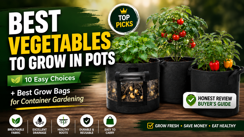 Best Vegetables to Grow in Pots: 10 Easy Choices + Best Grow Bags for Container Gardening