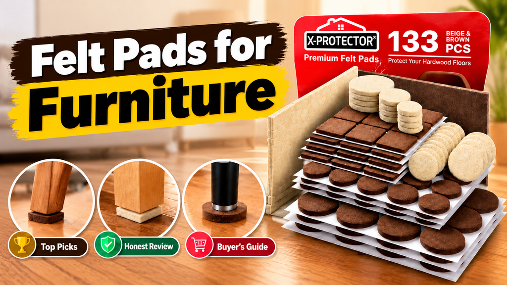 Felt Pads for Furniture: 3 Unique X-PROTECTOR Options for Hardwood Floors